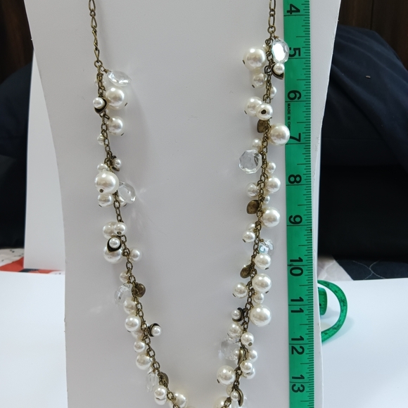 CLEARANCE SALE!! Chloe + Isabel Bronze And Pearl and Crystal Necklace - Picture 8 of 8